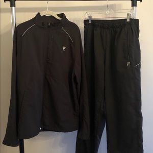Fila Sport Men’s Warmups Jogging Set Graphite Lg